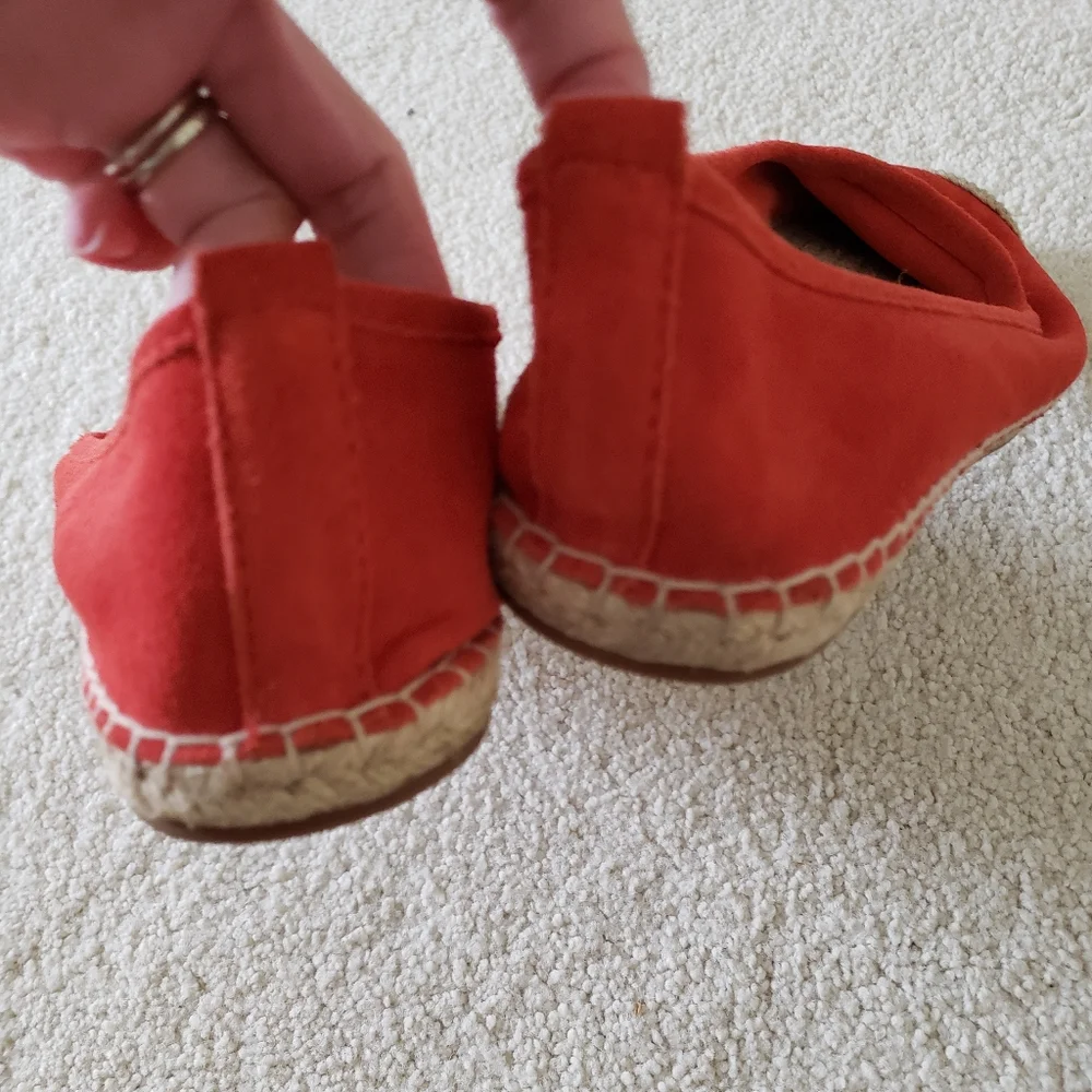 Michael Kors Orange Suede Logo Espadrilles sz8.5